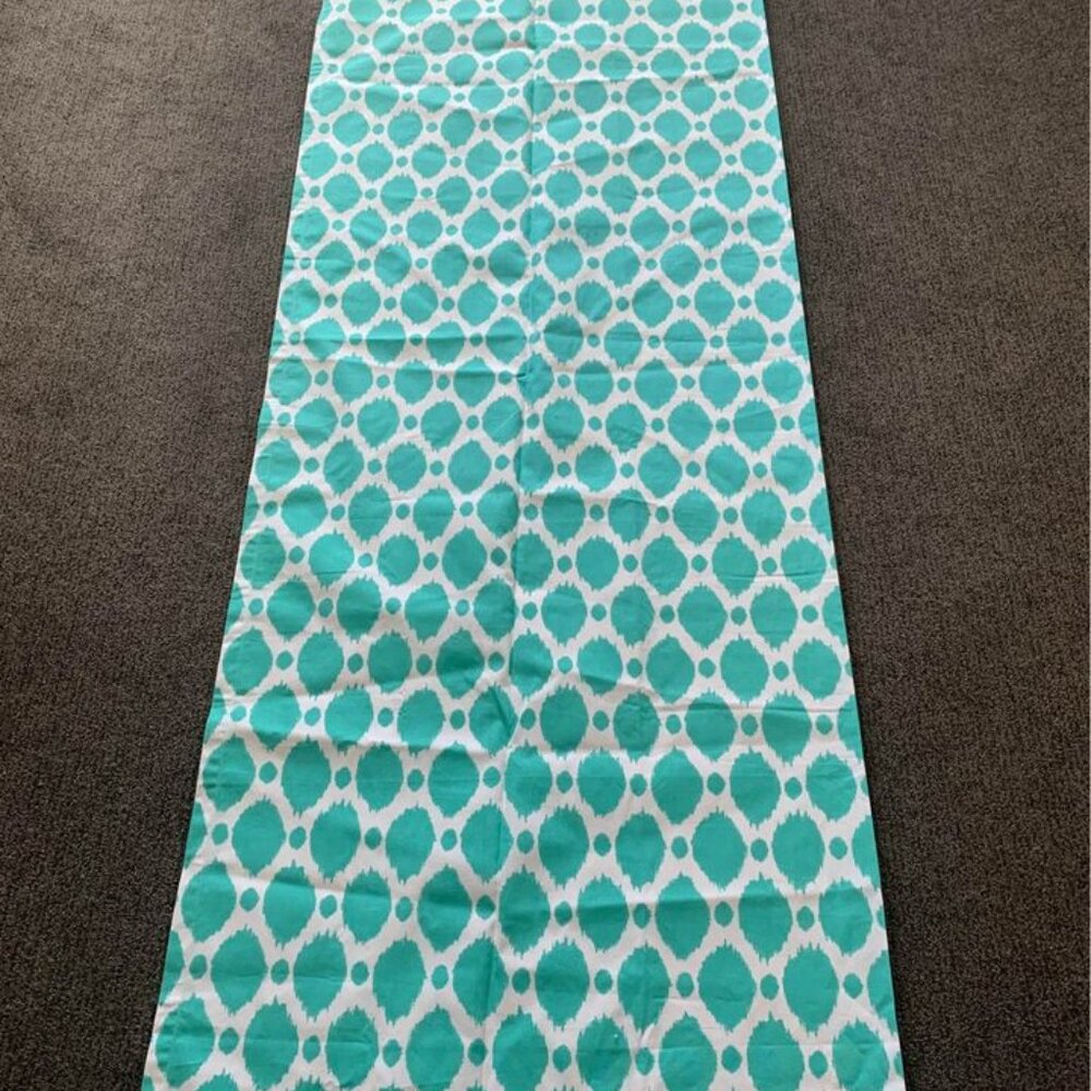 Pottery Barn Teen Coastal Ikat Dot Curtain Panel, 84", Pool x 2